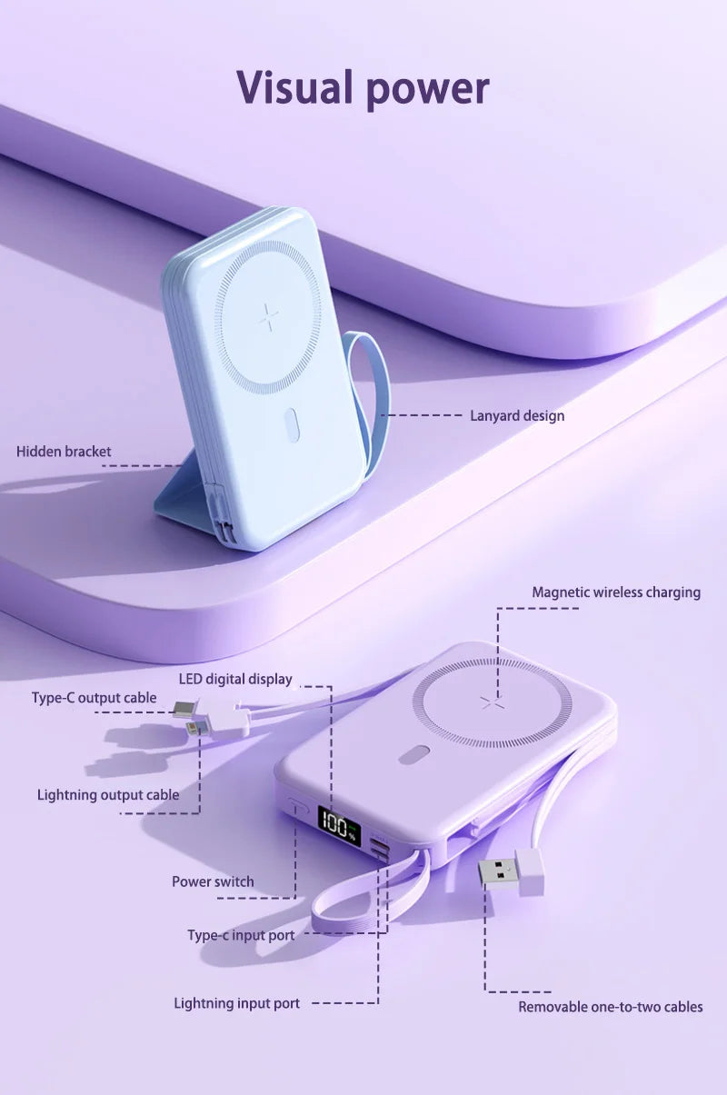 04 Magnetic Power Bank 200000mah Magsafe