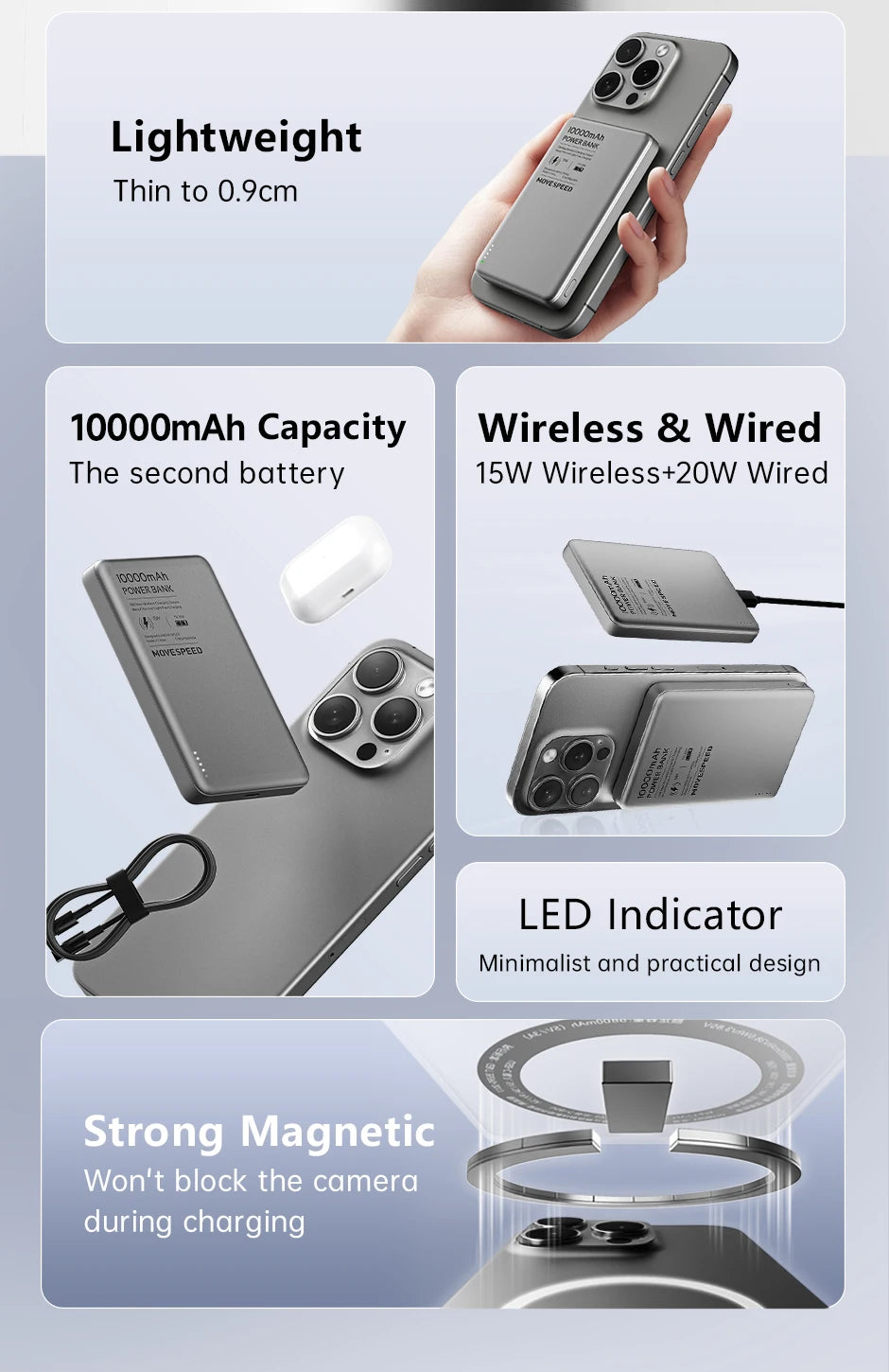 02 Magnetic Power Bank 10000mAh